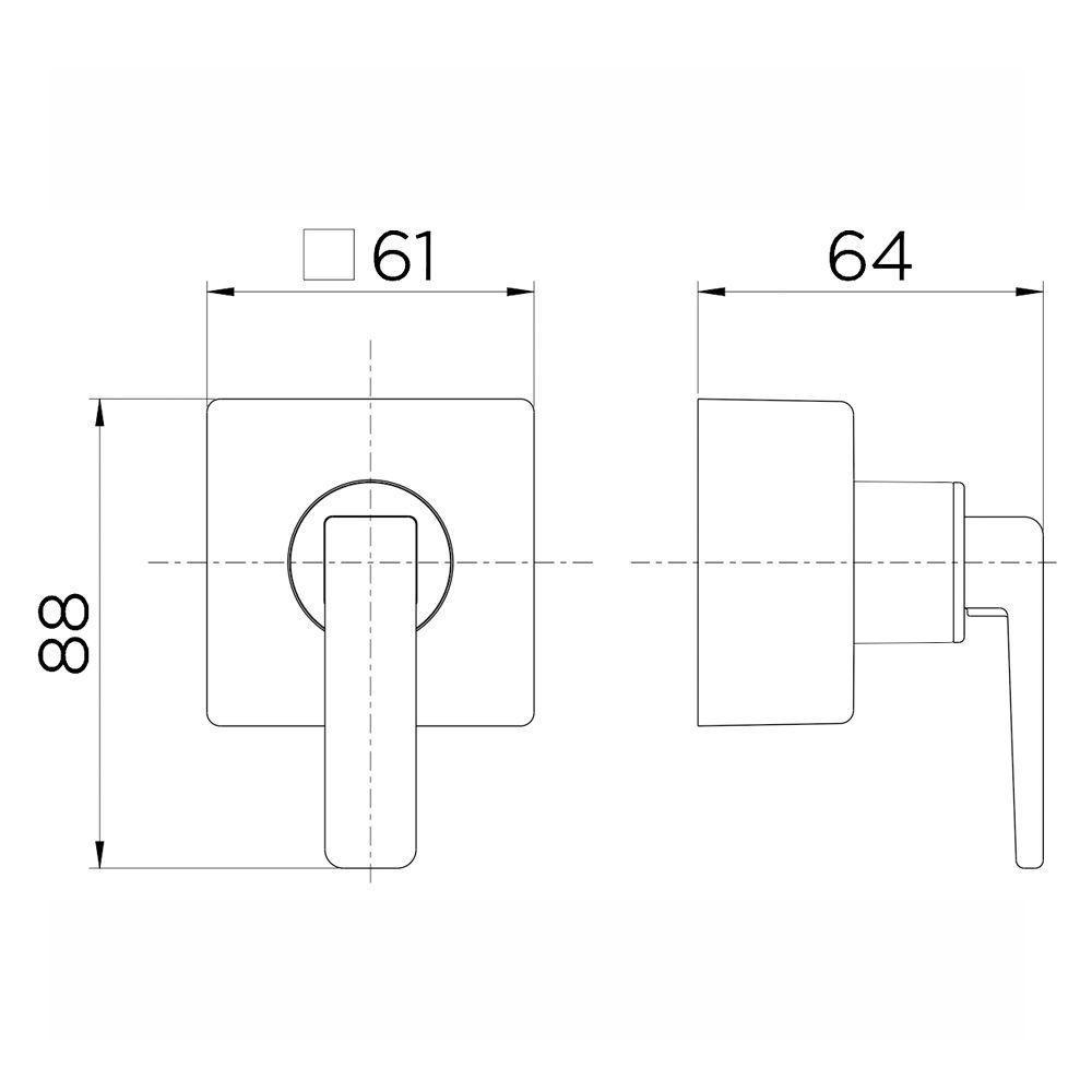 Acabamento Para Registro Docol Stillo 824106 Para Base Deca 1-2", 3-4" E 1" Cromado - 3