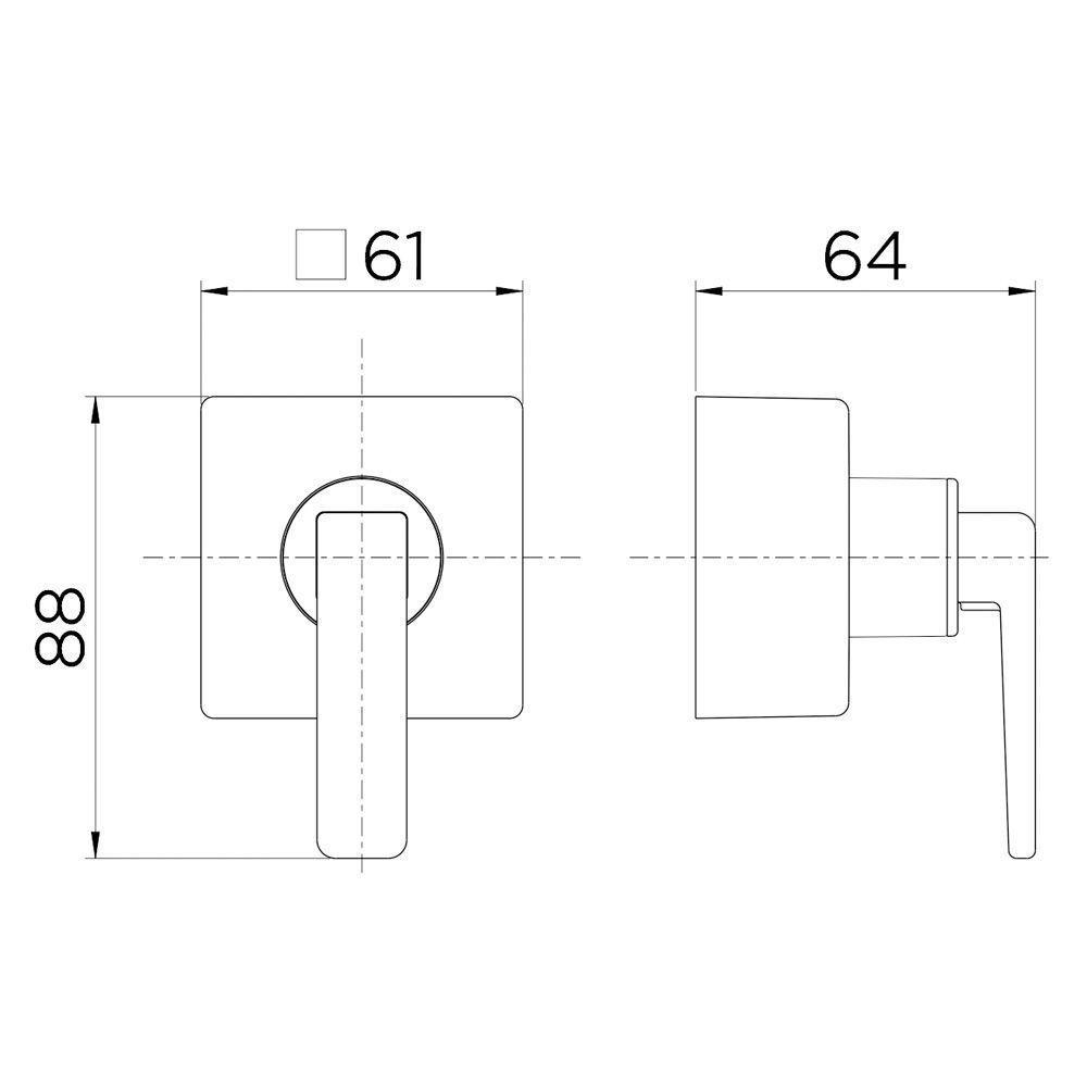 Acabamento Para Registro Docol Stillo 824143 Para Base Deca 1-2", 3-4" E 1" Ouro Polido - 3