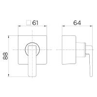 Acabamento Para Registro Docol Stillo 824143 Para Base Deca 1-2", 3-4" E 1" Ouro Polido - 3