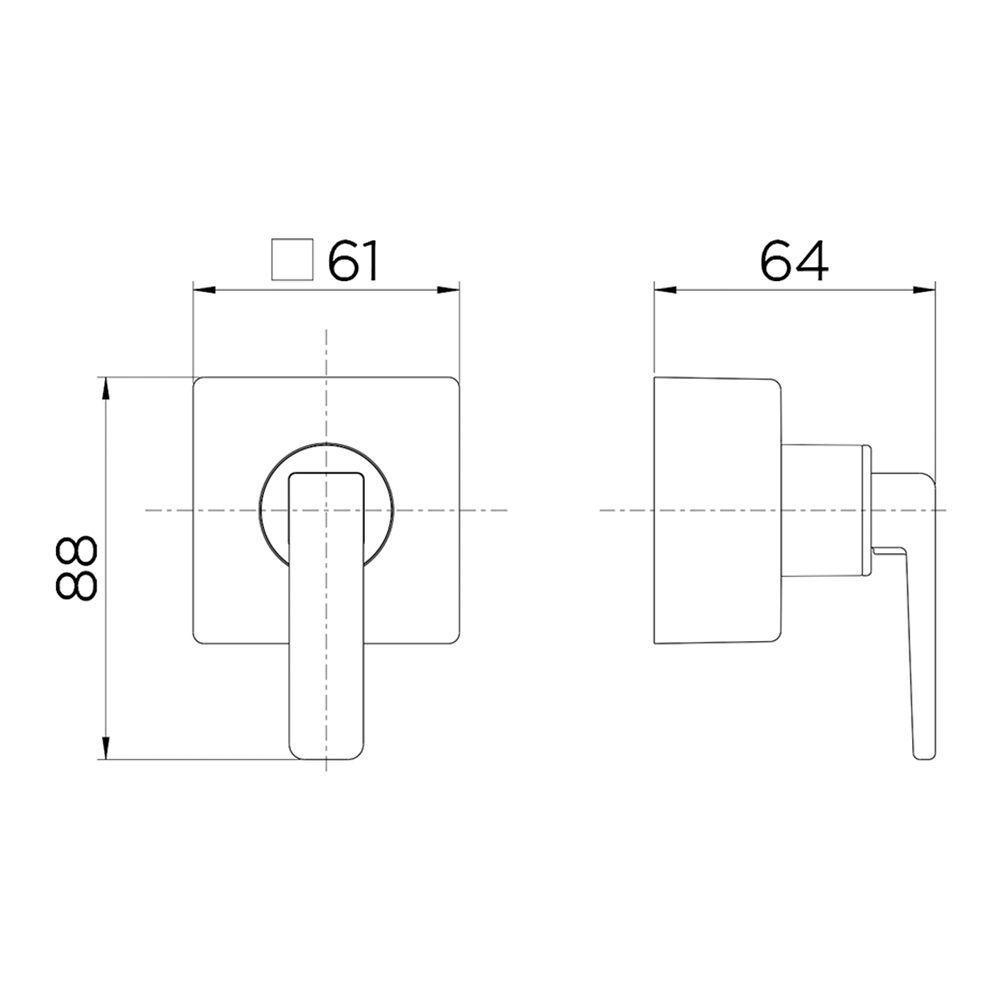 Acabamento Para Registro Docol Stillo 824144 Para Base Deca 1-2", 3-4" E 1" Níquel Escovado - 2