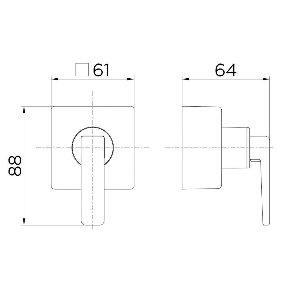 Acabamento Para Registro Docol Stillo 824169 Para Base Deca 1-2", 3-4" E 1" Cobre Escovado - 2