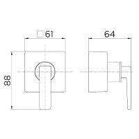 Acabamento Para Registro Docol Stillo 824169 Para Base Deca 1-2", 3-4" E 1" Cobre Escovado - 2