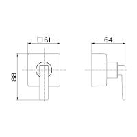 Acabamento Para Registro Docol Stillo 824148 Para Base Deca 1-2", 3-4" E 1" Grafite Polido - 2
