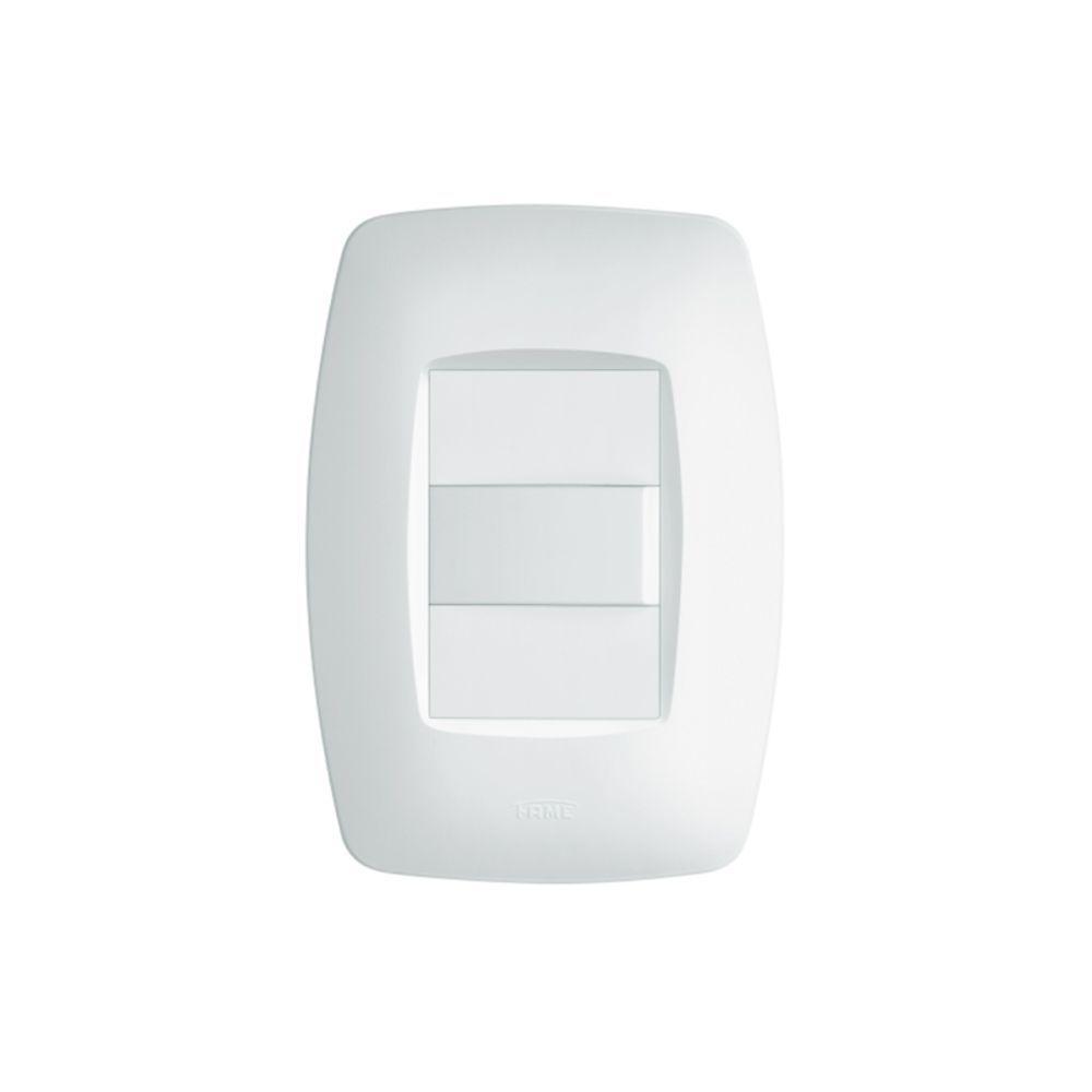 Interruptor Paralelo Fame Elegance Com Placa 4x2 Branco - 1