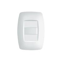 Interruptor Paralelo Fame Elegance Com Placa 4x2 Branco - 1