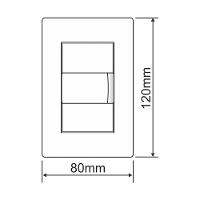 Interruptor Paralelo Fame Elegance Com Placa 4x2 Branco - 2