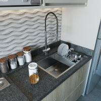 Kit Cuba 60X40 Escorredor Calha Canal Úmida 55Cm Inox - 10