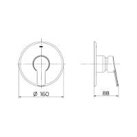 Acabamento Monocomando Para Chuveiro Docol Chess 934906 3-4" Cromado - 2