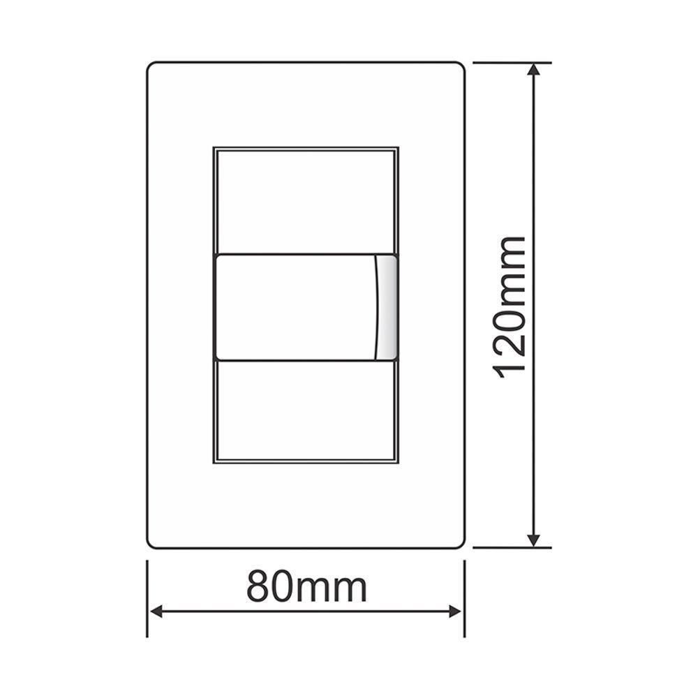 Interruptor Simples Duplo Fame Evidence Com Placa 4x2 Branco - 2