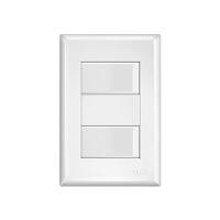 Interruptor Simples Duplo Fame Evidence Com Placa 4x2 Branco - 1
