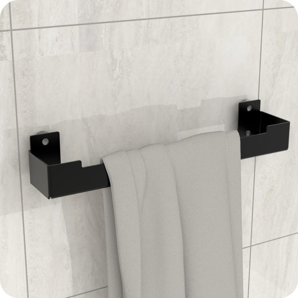 Kit Acessórios Para Banheiro Com Ventosa 4 Peças Preto Elg - 4