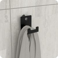 Kit Acessórios Para Banheiro Com Ventosa 4 Peças Preto Elg - 3