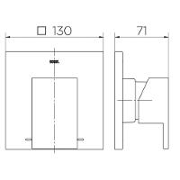 Acabamento Monocomando Para Chuveiro E Ducha Higiênica Docol New Edge 926048 1-2" Grafite Polido - 2