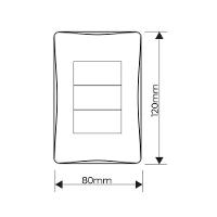 Interruptor Simples Triplo Fame Evidence Com Placa 4x2 Branca - 2