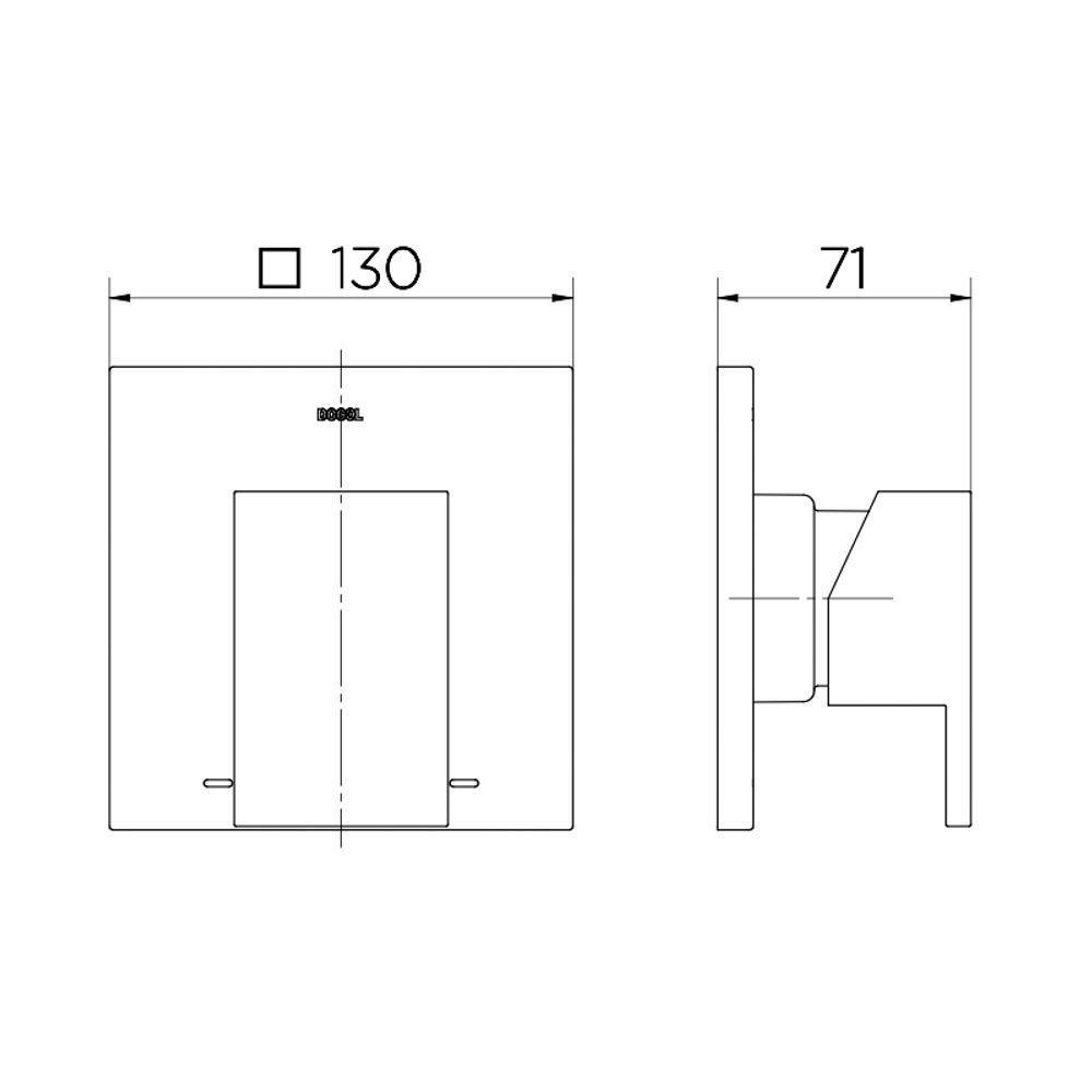 Acabamento Monocomando Para Chuveiro E Ducha Higiênica Docol New Edge 926070 1-2" Grafite Escovado - 2