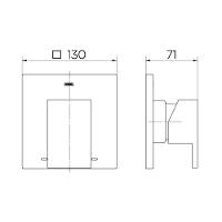 Acabamento Monocomando Para Chuveiro E Ducha Higiênica Docol New Edge 926070 1-2" Grafite Escovado - 2