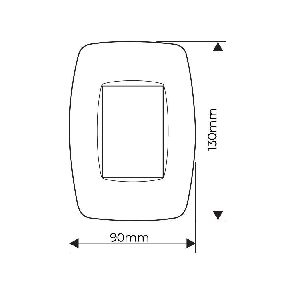 Interruptor Simples Fame Elegance Com Placa 4x2 Branco - 2