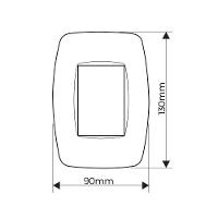 Interruptor Simples Fame Elegance Com Placa 4x2 Branco - 2