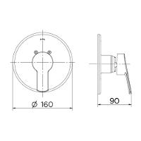 Acabamento Monocomando Para Chuveiro E Ducha Higiênica Docol Chess 935006 1-2" Cromado - 2