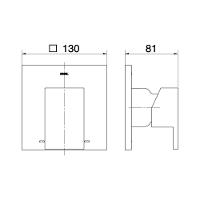 Acabamento Monocomando Para Chuveiro Docol New Edge 925970 3-4" Grafite Escovado - 2