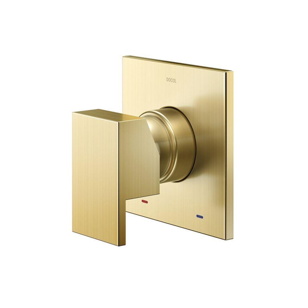 Acabamento Monocomando Para Chuveiro E Ducha Higiênica Docol New Edge 926072 1-2" Ouro Escovado - 1
