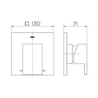 Acabamento Monocomando Para Chuveiro E Ducha Higiênica Docol New Edge 926044 1-2" Níquel Escovado - 2