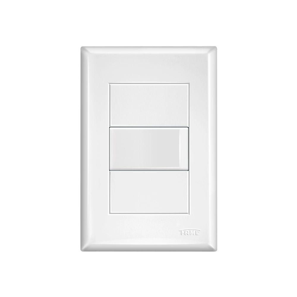 Interruptor Paralelo Fame Evidence Com Placa 4x2 Branco - 1