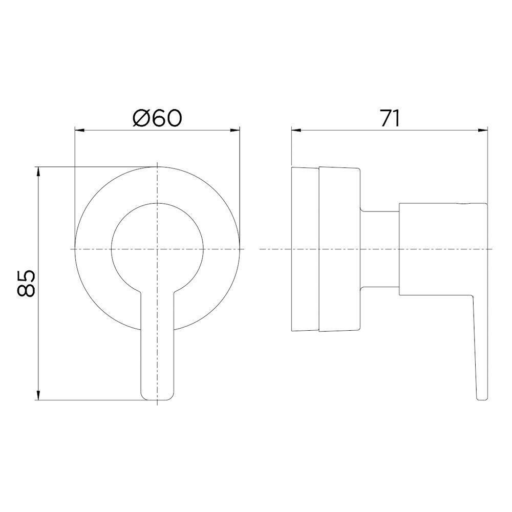 Acabamento Para Registro Docol Gali 806706 Para Base Deca 1-2", 3-4" E 1" Cromado - 3