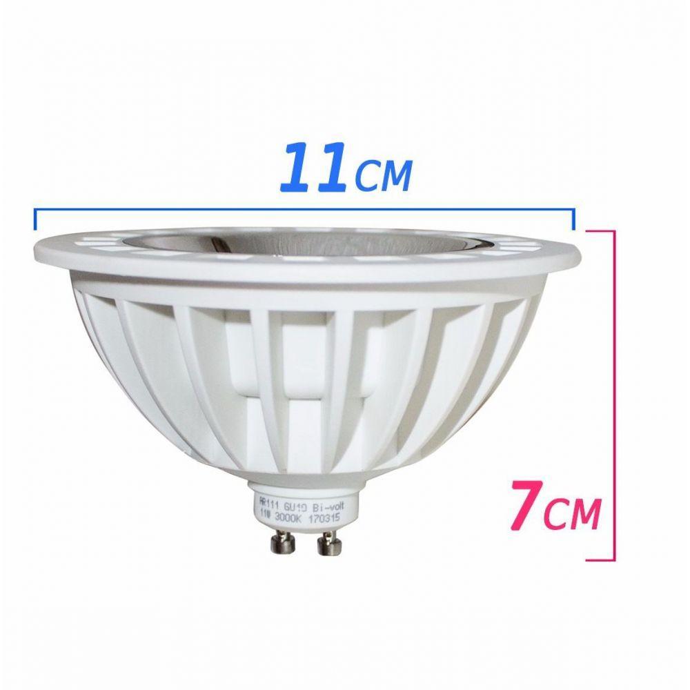 Lâmpada Luminária Led Cob Ar111 11w Branco Frio Classe A - 7