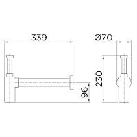 Sifão Para Lavatório Docol Top 3226ce ônix - 2