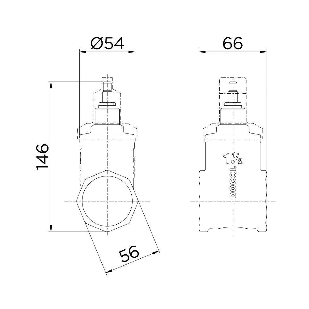 Base Registro De Gaveta Docol 25131500 1 1-2" Bruto - 2