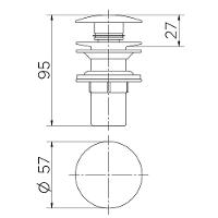 Válvula Para Lavatório Docol Click Clack 9224ce ônix - 2
