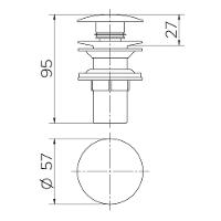 Válvula Para Lavatório Docol Click Clack 922448 Grafite Polido - 2