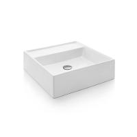 Cuba De Apoio Docol 41x41 970026 Quadrada Com Mesa Branca Esmaltada - 1