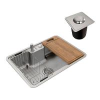 Cuba Docol Massima 68x48 1611616 Inox Escovado Com Acessórios E Lixeira - 1