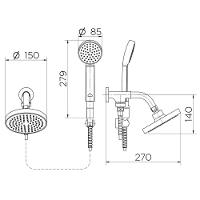 Chuveiro Docol Eden 985606 De Parede Com Desviador Cromado - 2