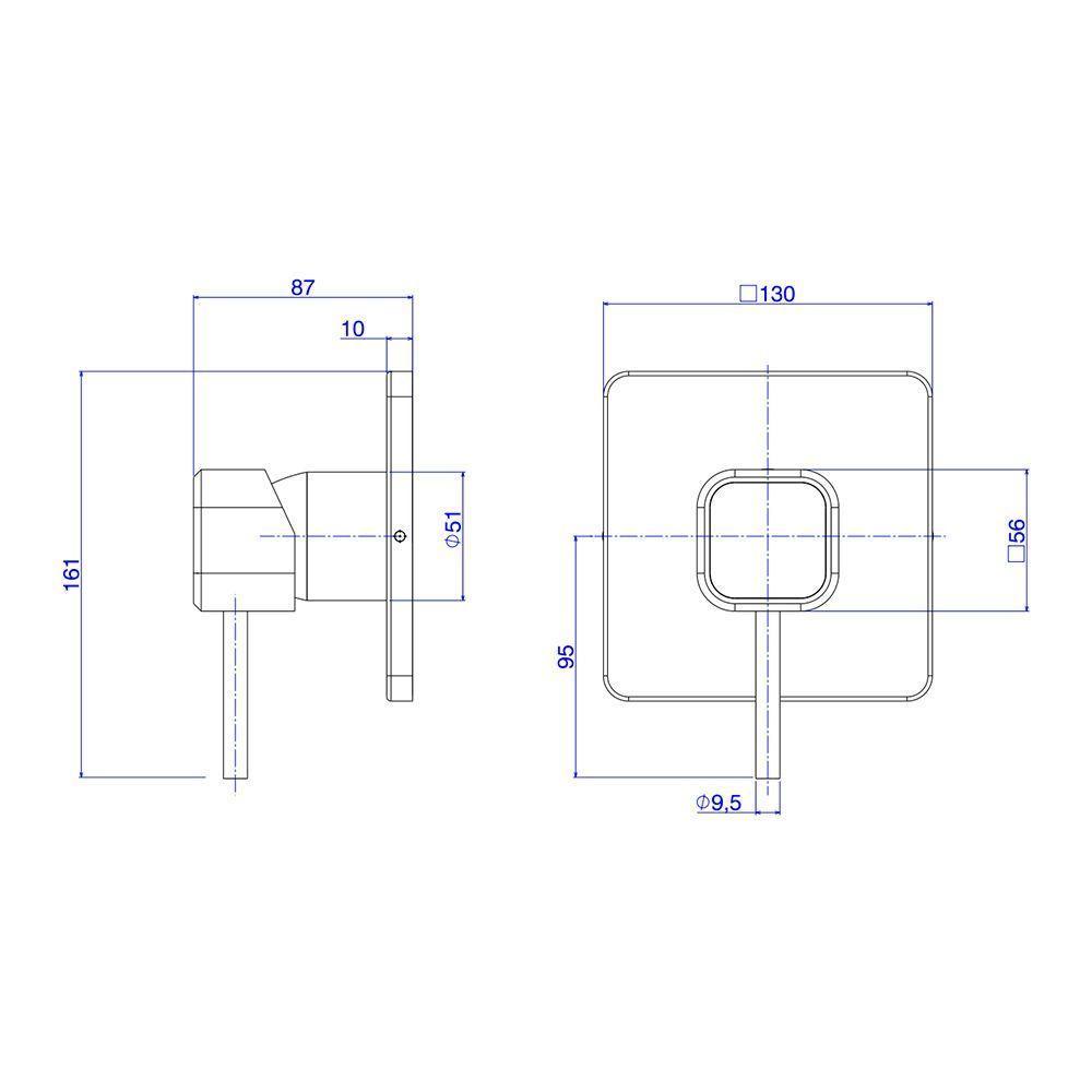Acabamento Monocomando Para Chuveiro Deca You 4993.sm105.chu.mt Quadrado Summer Gold - 2