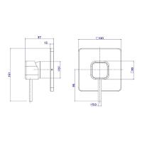 Acabamento Monocomando Para Chuveiro Deca You 4993.sm105.chu.mt Quadrado Summer Gold - 2