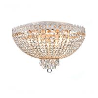 Plafon Queen Metal Com Cristais K9 Transparentes E 9 Lâmpadas E14 Única Único - 1