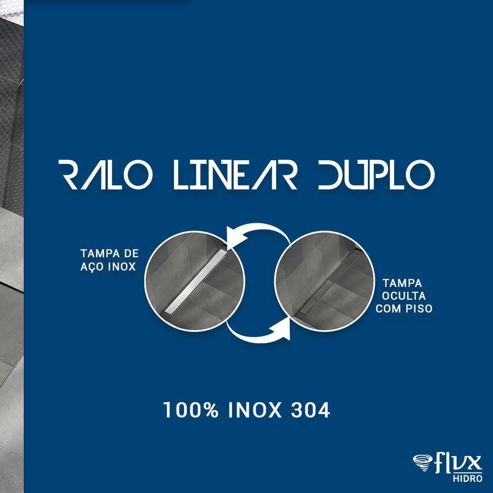 Ralo Oculto Duplo Linear 50cm Inox - 9