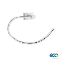 Porta Toalha Argola Base Quadrada Cromado - 1