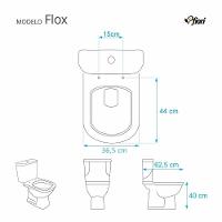 Tampa de Privada Poliéster Flox Cinza Claro para Louça Fiori - 2