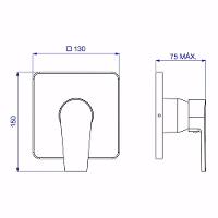 Acabamento Monocomando Para Chuveiro Deca Level 4993.bl26.chu.mt Black Matte - 3