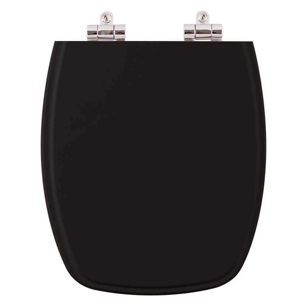 Tampa Vaso Sanitário Com Amortecedor Preto Para Bacia Fiori - 1
