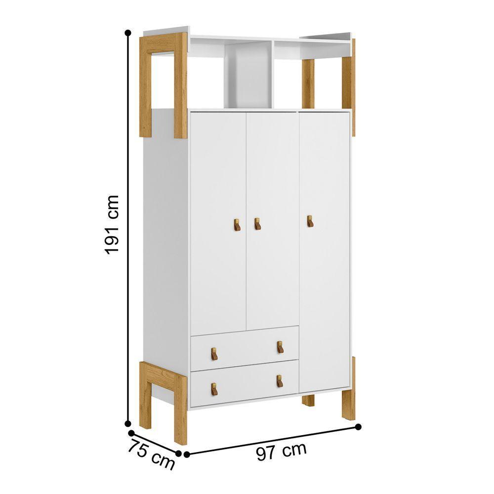 Conjunto Para Quarto Infantil Esquel Branco Acetinado - 7