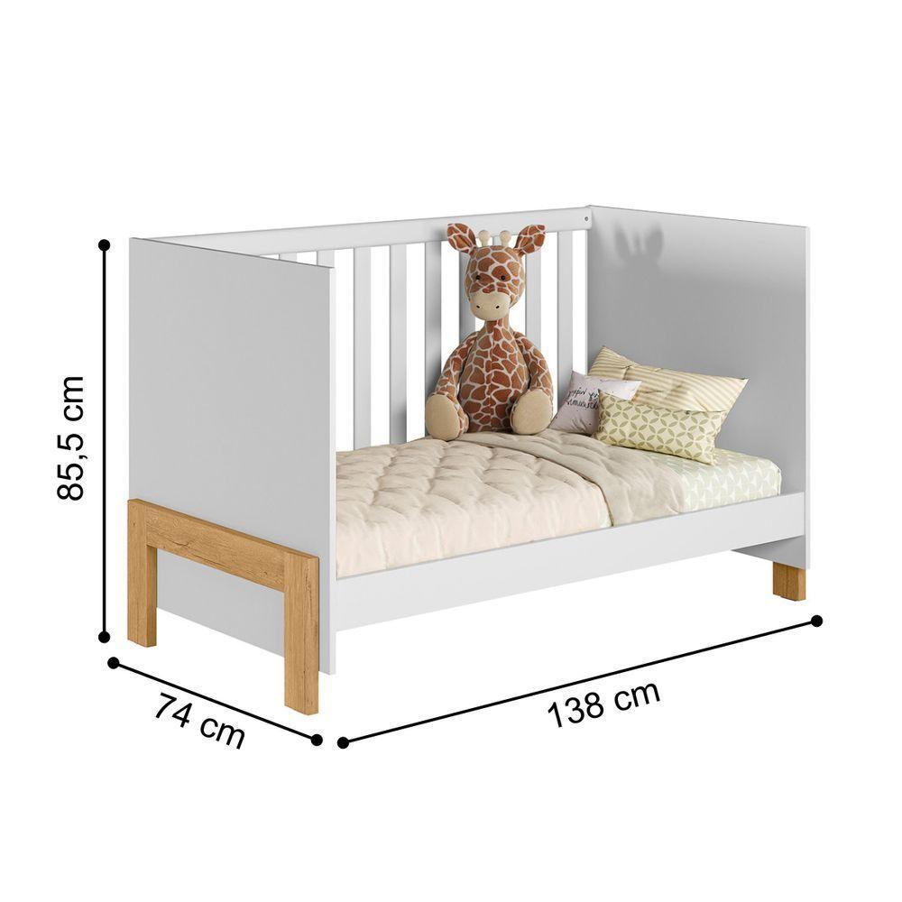 Conjunto Para Quarto Infantil Esquel Branco Acetinado - 8