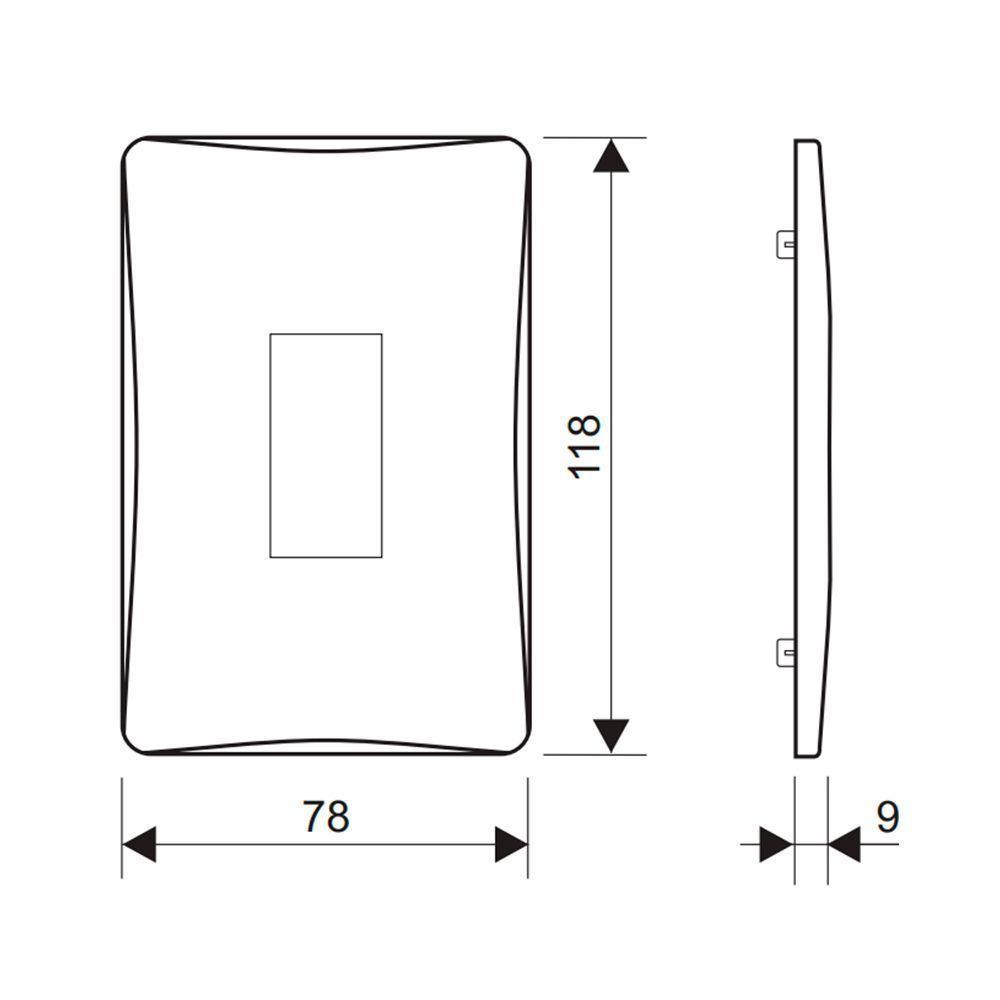 Placa Com Suporte Fame Habitat 4x2 Para Módulo Vertical Branco - 2