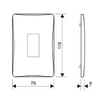 Placa Com Suporte Fame Habitat 4x2 Para Módulo Vertical Branco - 2