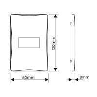 Placa Com Suporte Fame Habitat Black 4x2 Para Módulo Horizontal Preto - 2