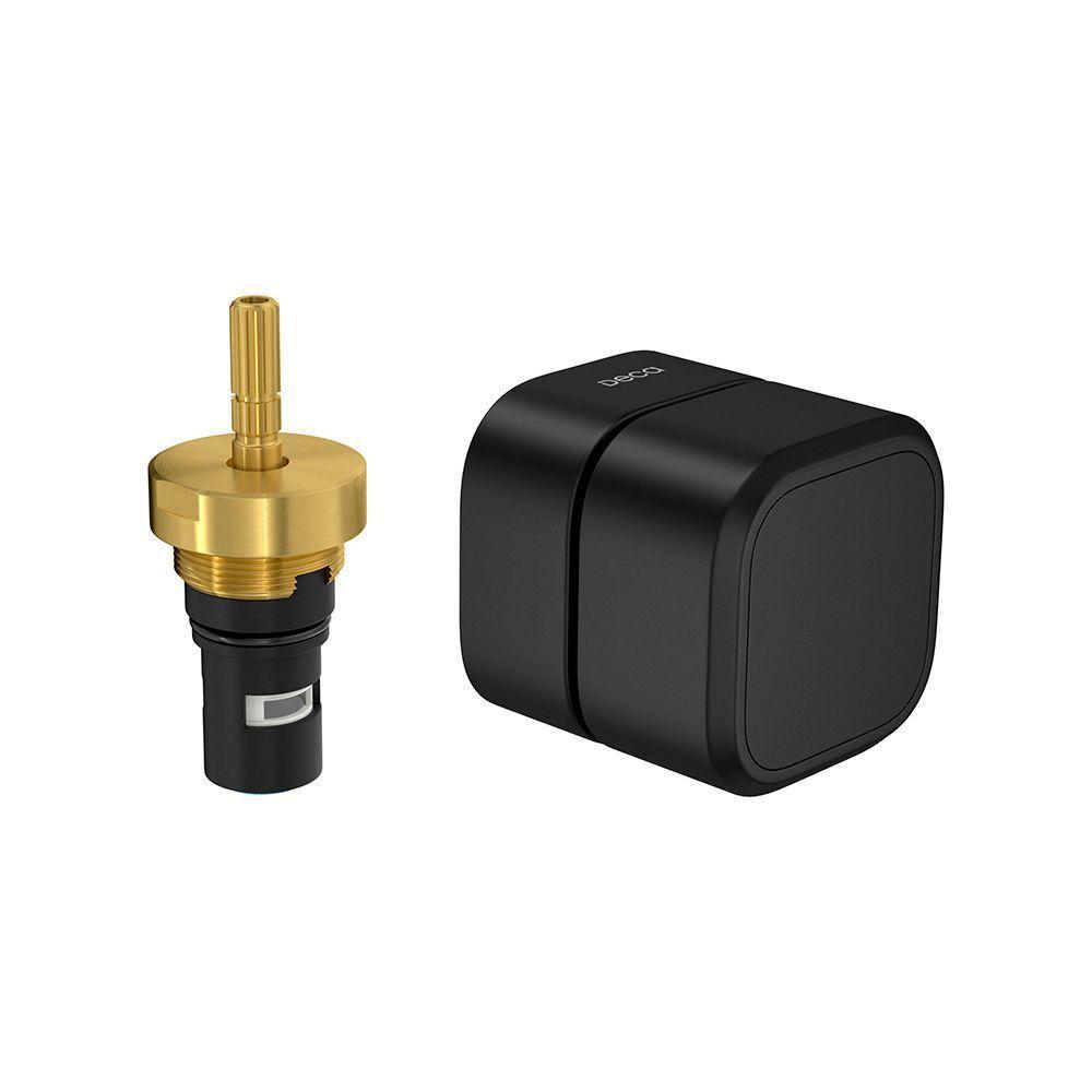 Acabamento Para Registro De Pressão Deca You 4916.bl105.pq.mt Quadrado 1-2" E 3-4" Black Matte - 1